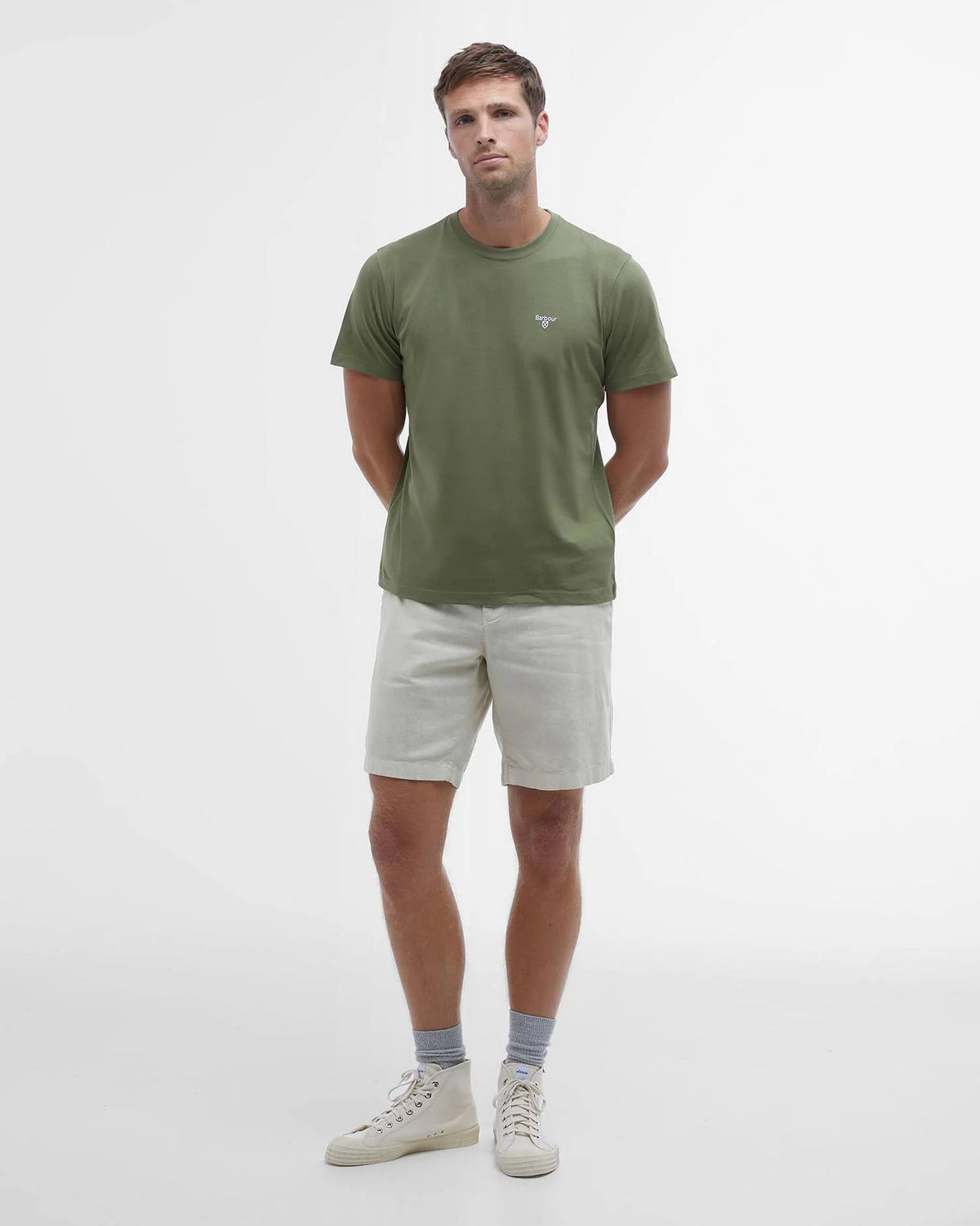 Barbour Essential Sports T-Shirt - Burnt Olive Green