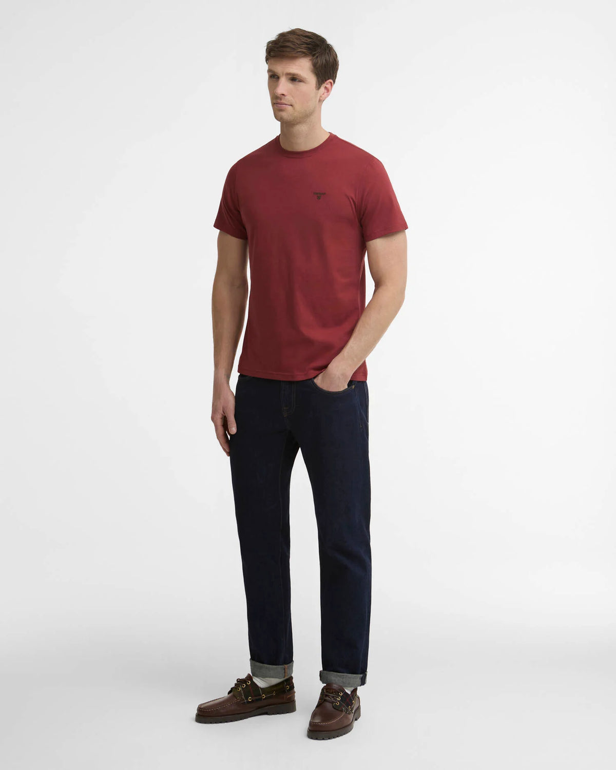 Barbour Essential Sports T-Shirt - Russet Red