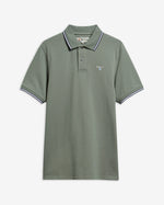 Barbour Fielding Tipped Collar Polo Shirt - Agave Green