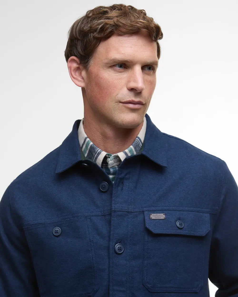 Barbour Giles Twill Overshirt - Navy Blue
