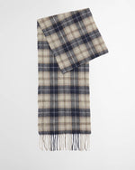 Barbour Glove & Tartan Scarf Gift Set - Grey Midnight
