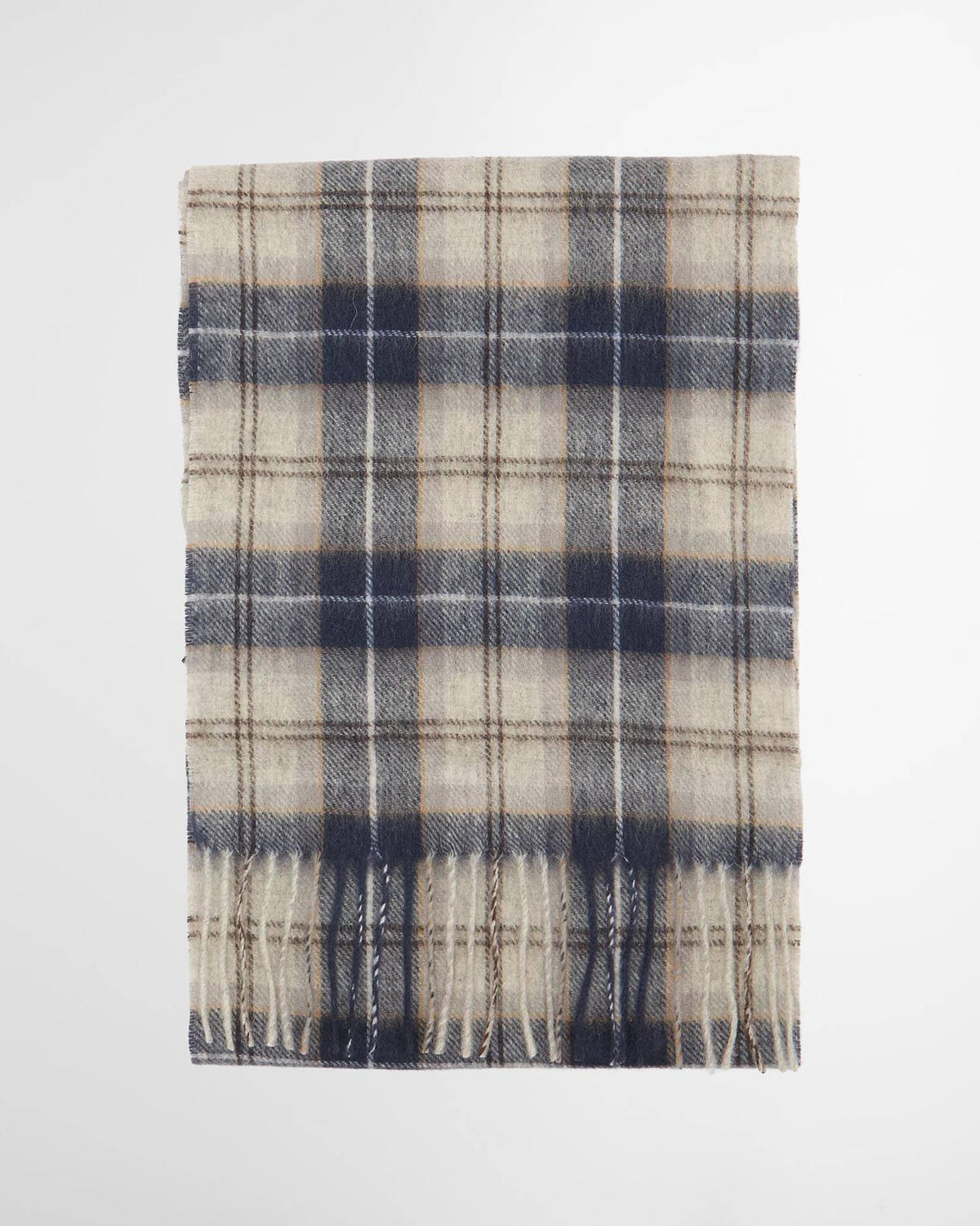 Barbour Glove & Tartan Scarf Gift Set - Grey Midnight