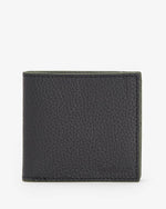 Barbour Grain Leather Billfold Wallet - Black