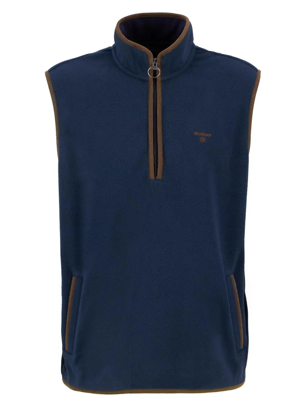 Barbour Harwood Half-Zip Fleeced Gilet - Navy Blue