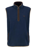 Barbour Harwood Half-Zip Fleeced Gilet - Navy Blue