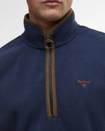 Barbour Harwood Half-Zip Fleeced Gilet - Navy Blue