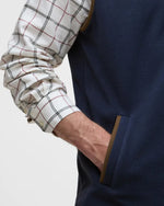 Barbour Harwood Half-Zip Fleeced Gilet - Navy Blue