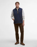 Barbour Harwood Half-Zip Fleeced Gilet - Navy Blue
