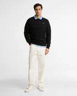 Barbour International Essential Crew Neck Sweatshirt - Black/ Pewter