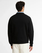 Barbour International Essential Crew Neck Sweatshirt - Black/ Pewter