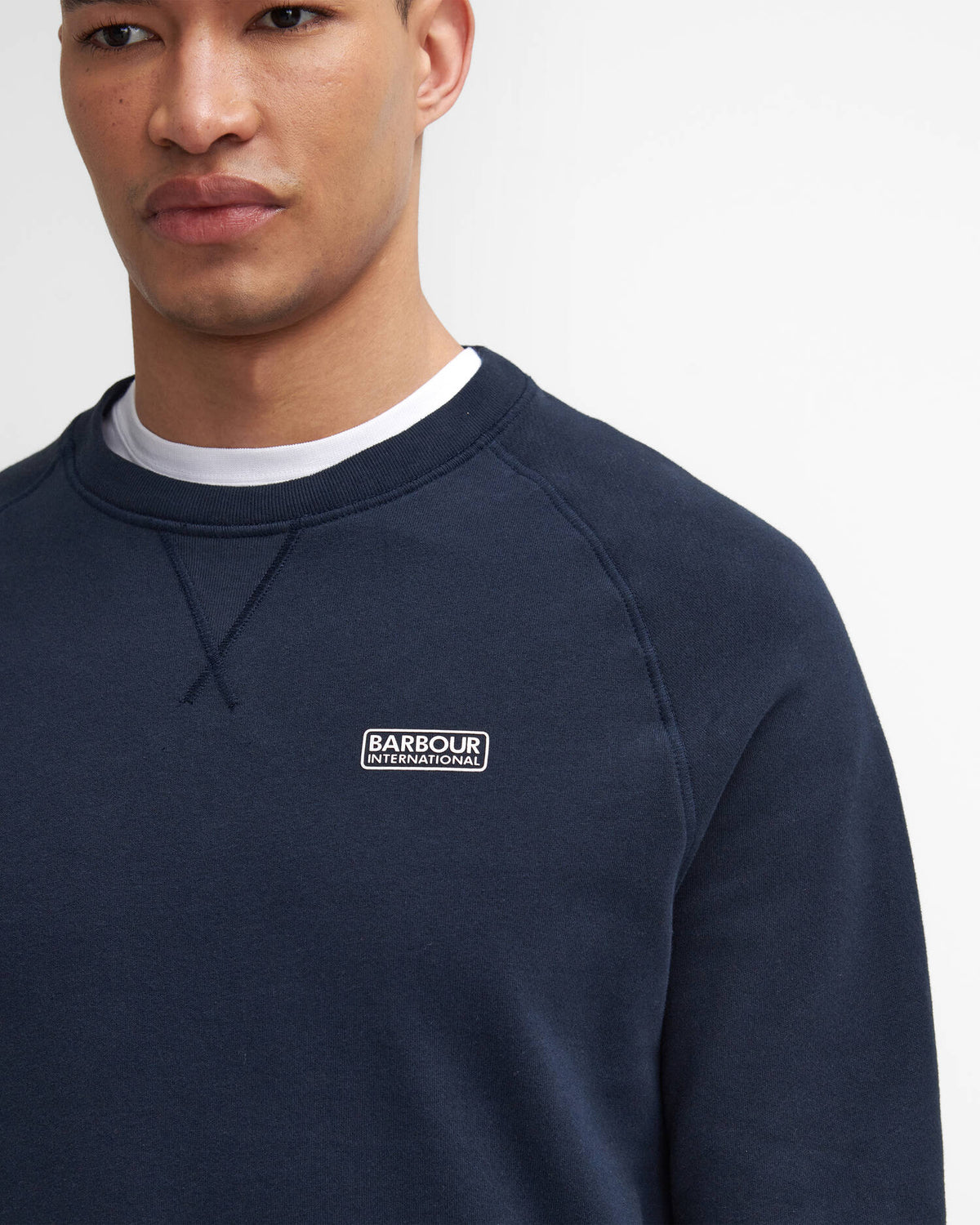 Barbour International Essential Crew Neck Sweatshirt - Navy Blue