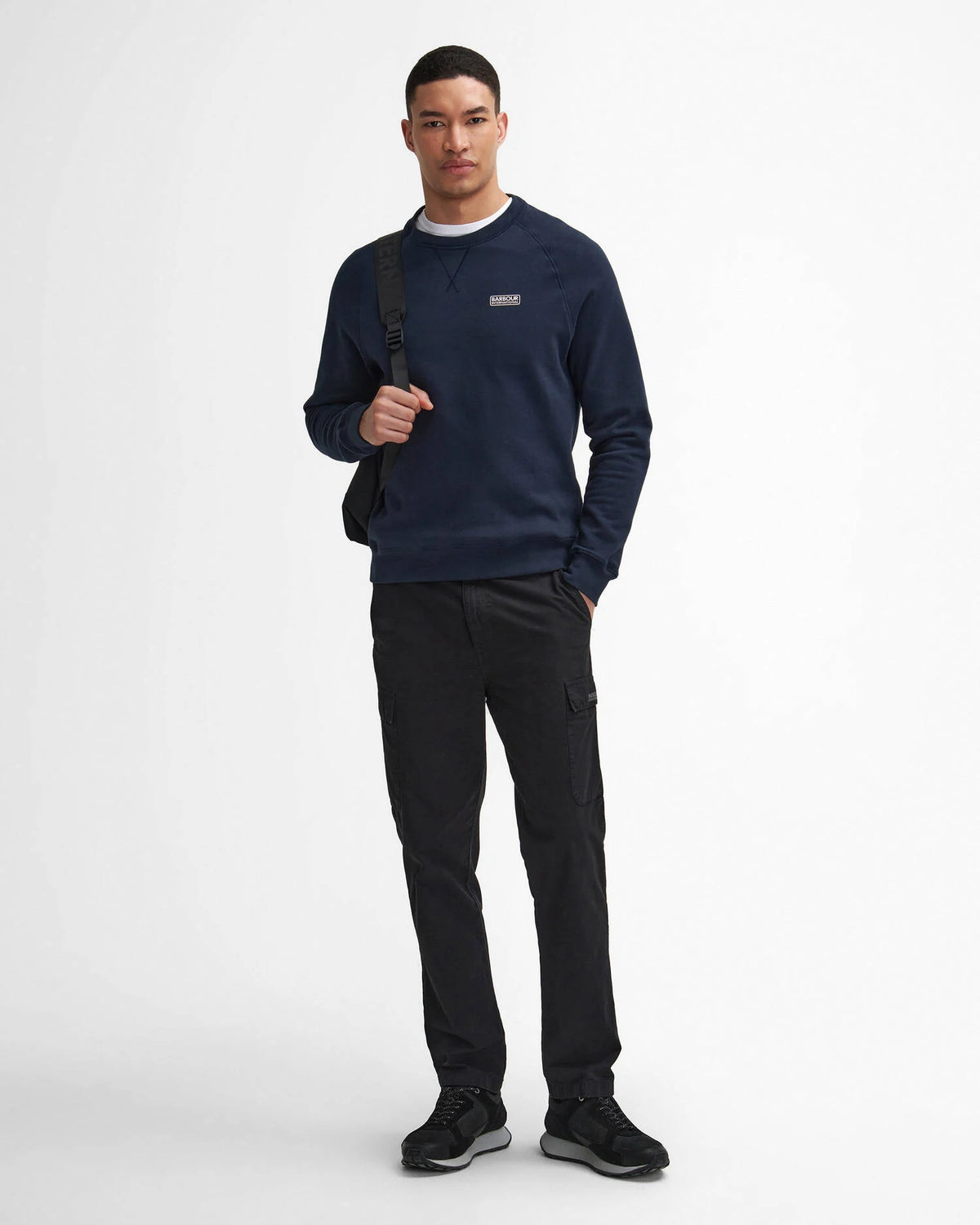 Barbour International Essential Crew Neck Sweatshirt - Navy Blue