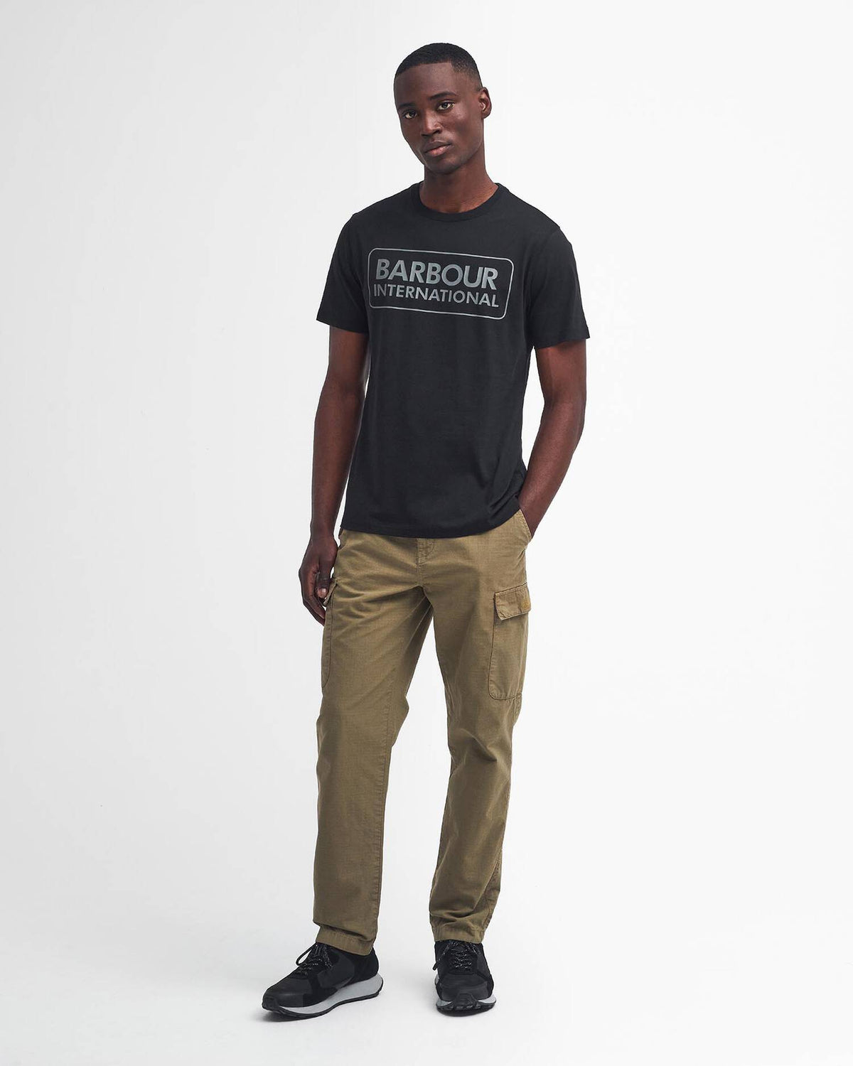 Barbour International Essential Large Logo T-shirt - Black