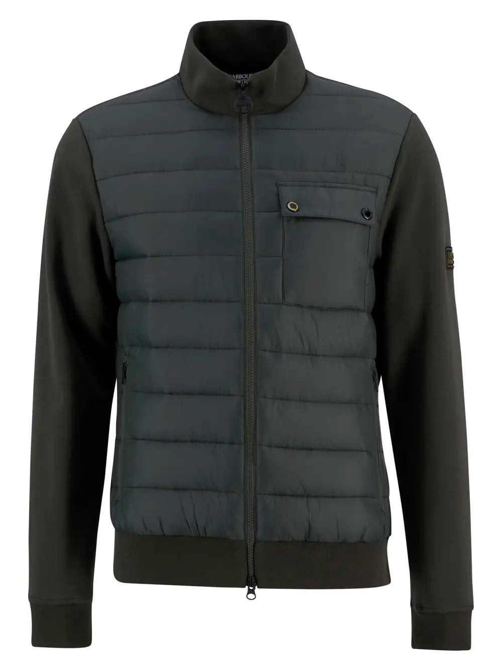 Barbour International Heysham Quilted Sweatshirt Jacket - Black