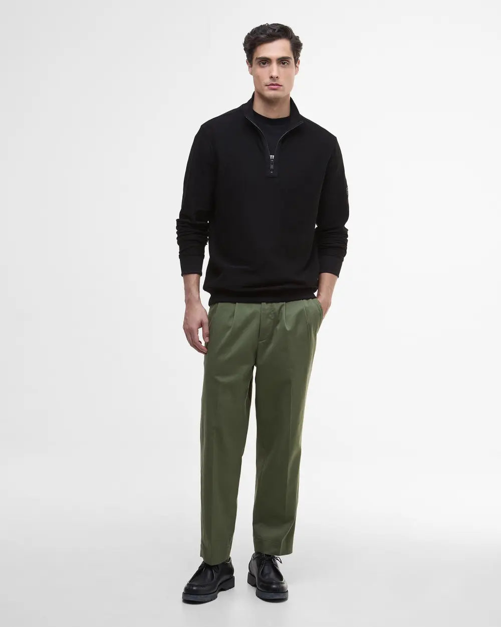Barbour International Samuel Half Zip Sweatshirt - Black