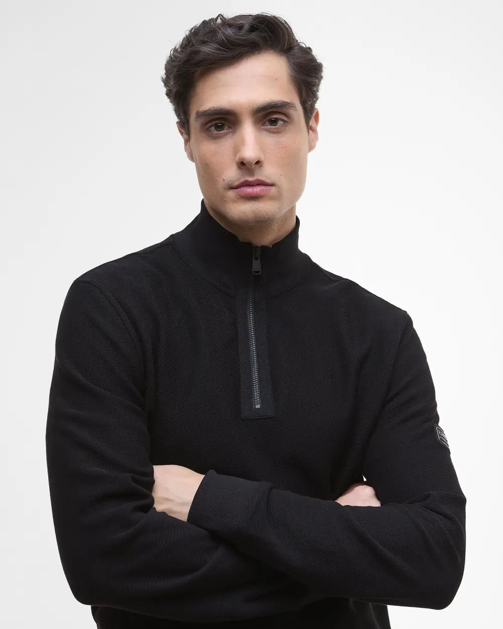 Barbour International Samuel Half Zip Sweatshirt - Black