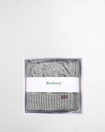Barbour Jesmond Beanie & Scarf Gift Set - Mid Grey