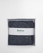 Barbour Jesmond Beanie & Scarf Gift Set - Navy Blue