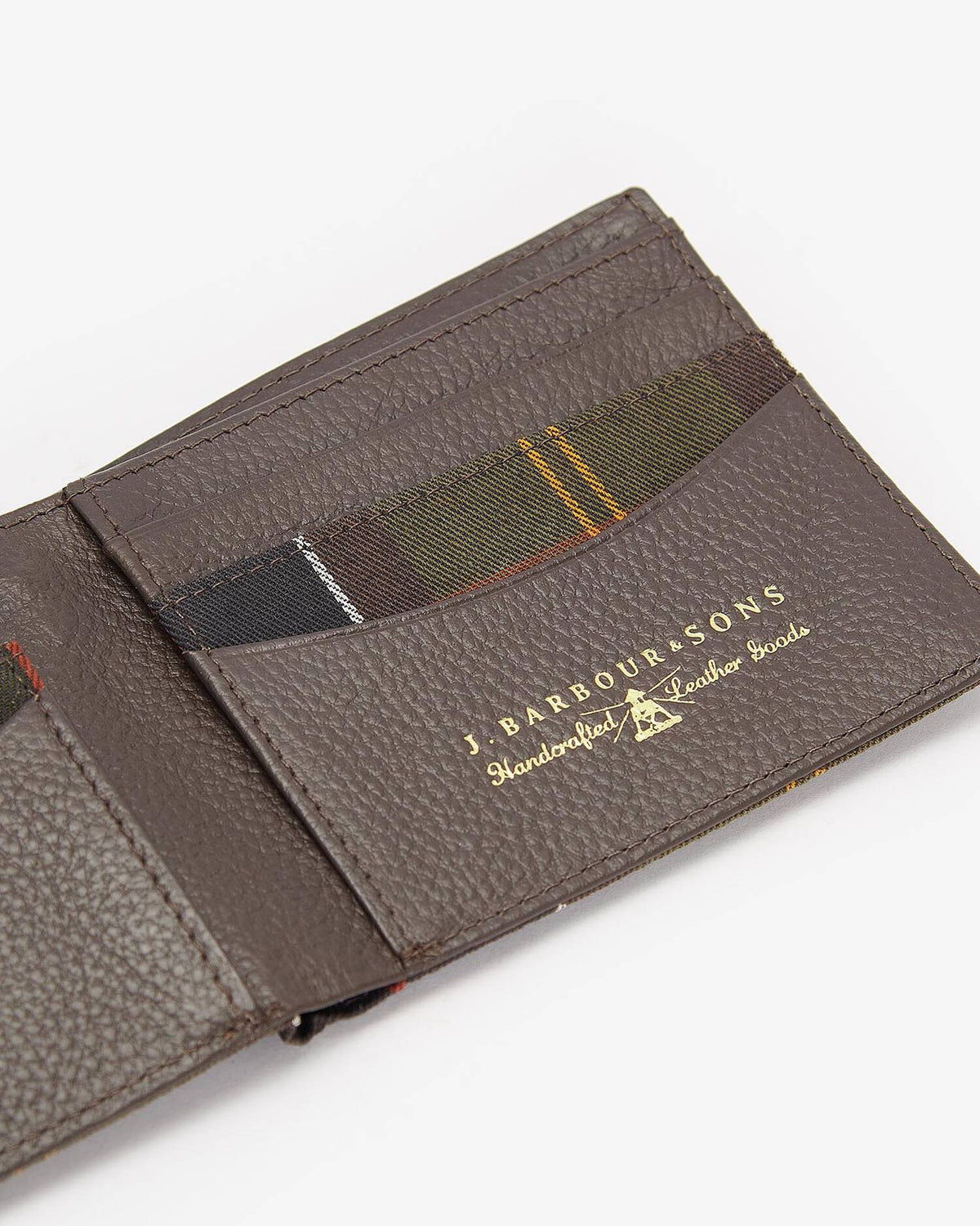 Barbour Brown Leather & Tartan Wallet