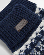 Barbour Marlow Fair Isle Knitted Gloves - Navy Blue