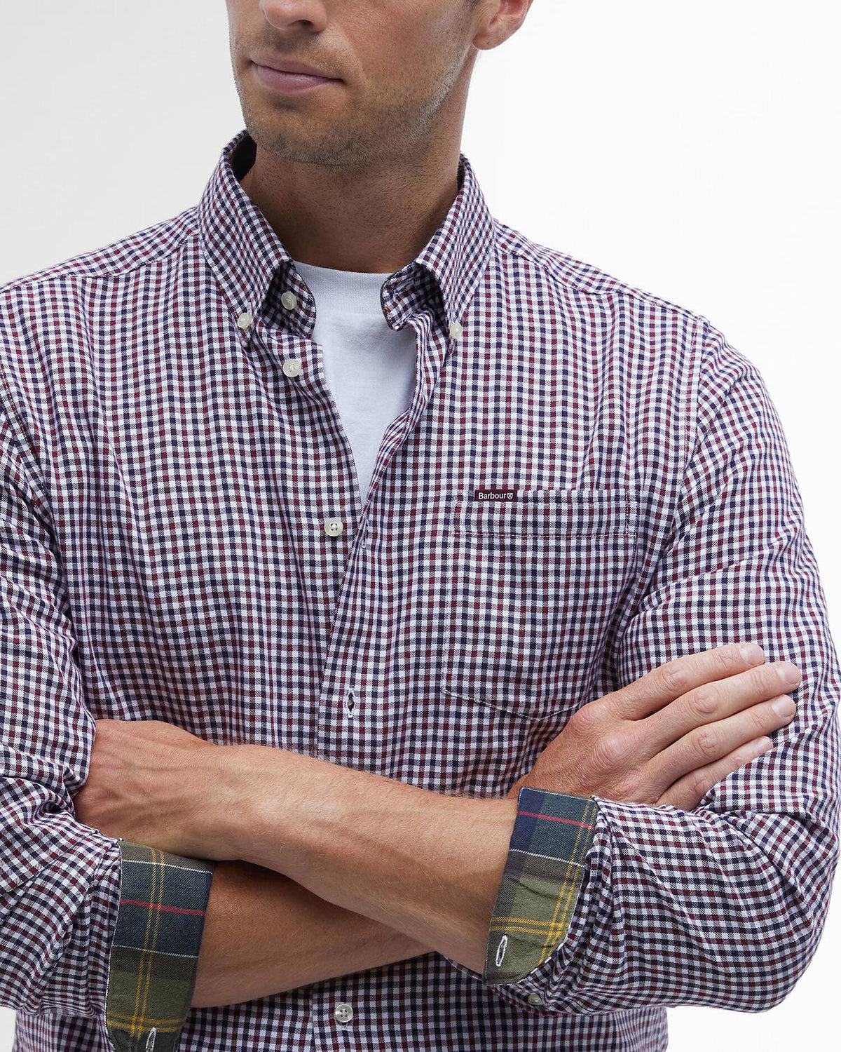 Barbour Padshaw Tailored Check Long-Sleeved Shirt - Rich Red