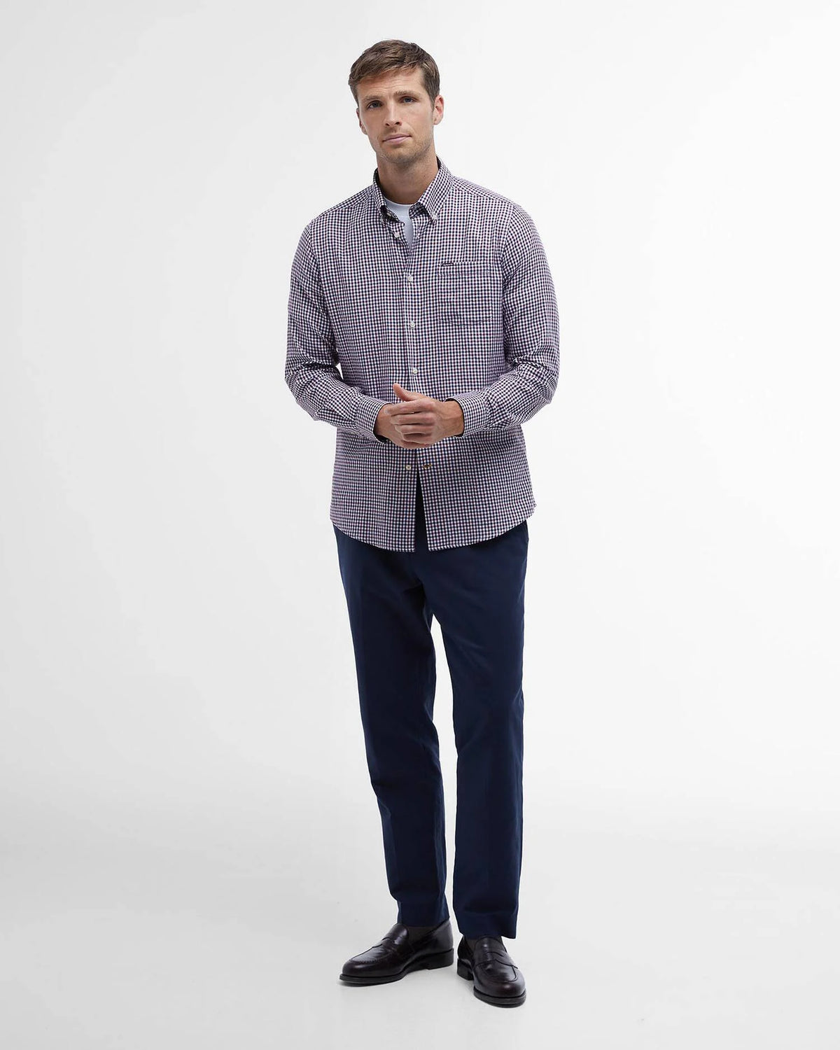 Barbour Padshaw Tailored Check Long-Sleeved Shirt - Rich Red