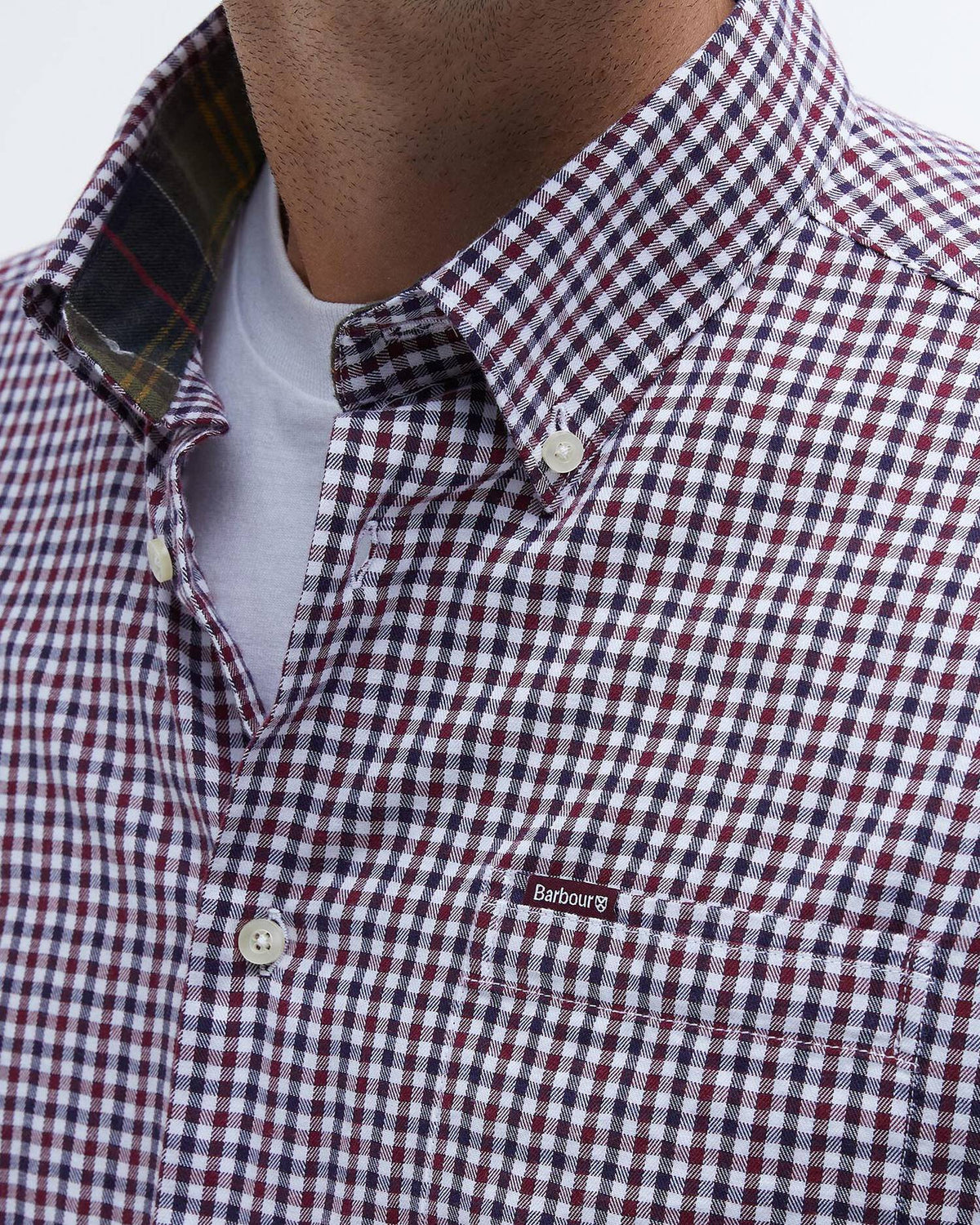 Barbour Padshaw Tailored Check Long-Sleeved Shirt - Rich Red