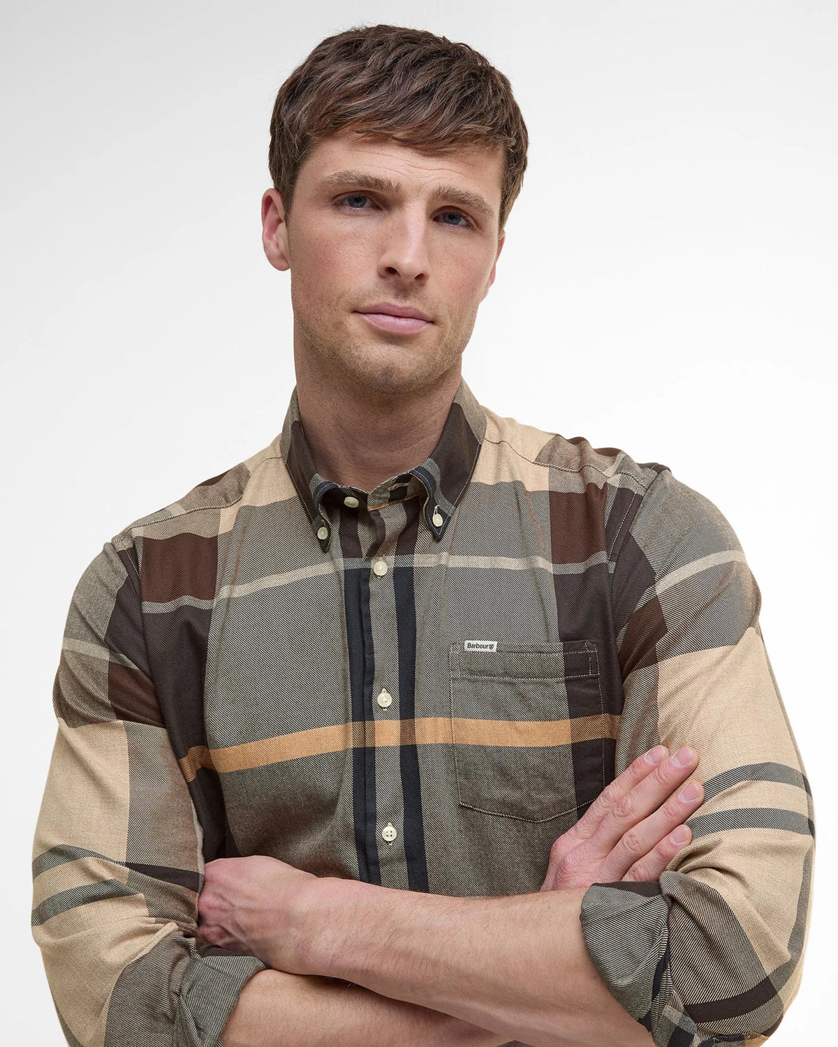 Barbour Bearpark Regular Tartan Check Shirt - Brown Autumn Dress