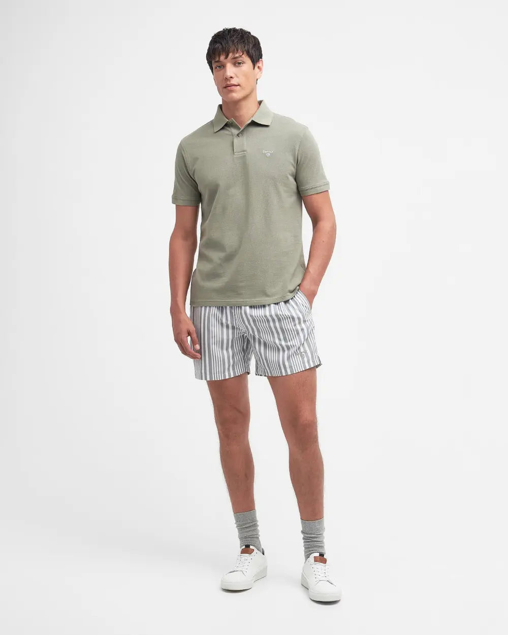 Barbour Sports Polo Shirt - Dusty Green
