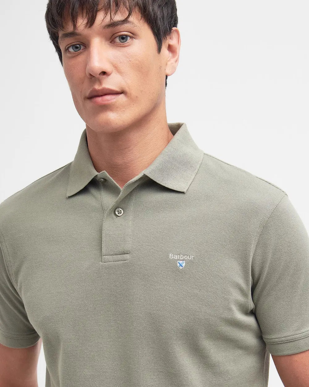 Barbour Sports Polo Shirt - Dusty Green