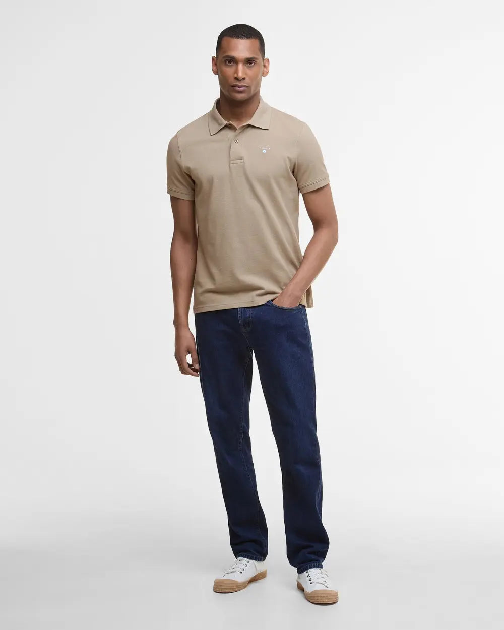 Barbour Sports Polo Shirt - Washed Stone