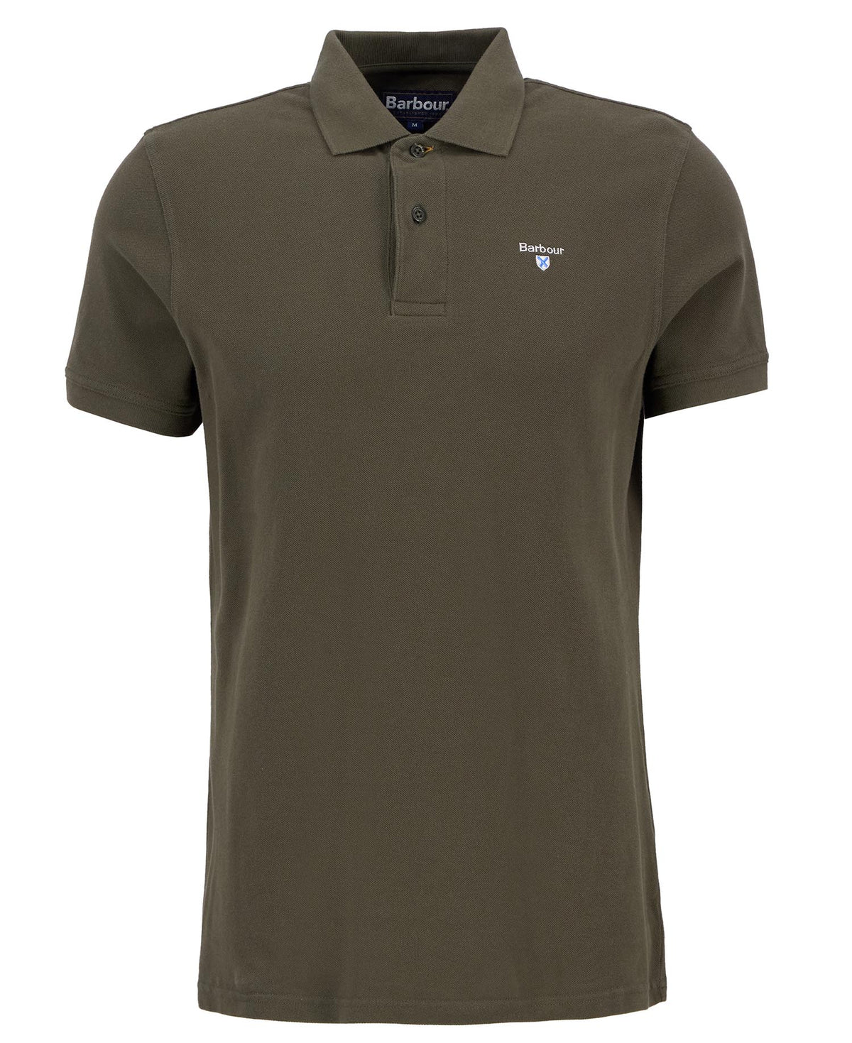 Barbour Tartan Pique Polo Shirt - Dark Olive