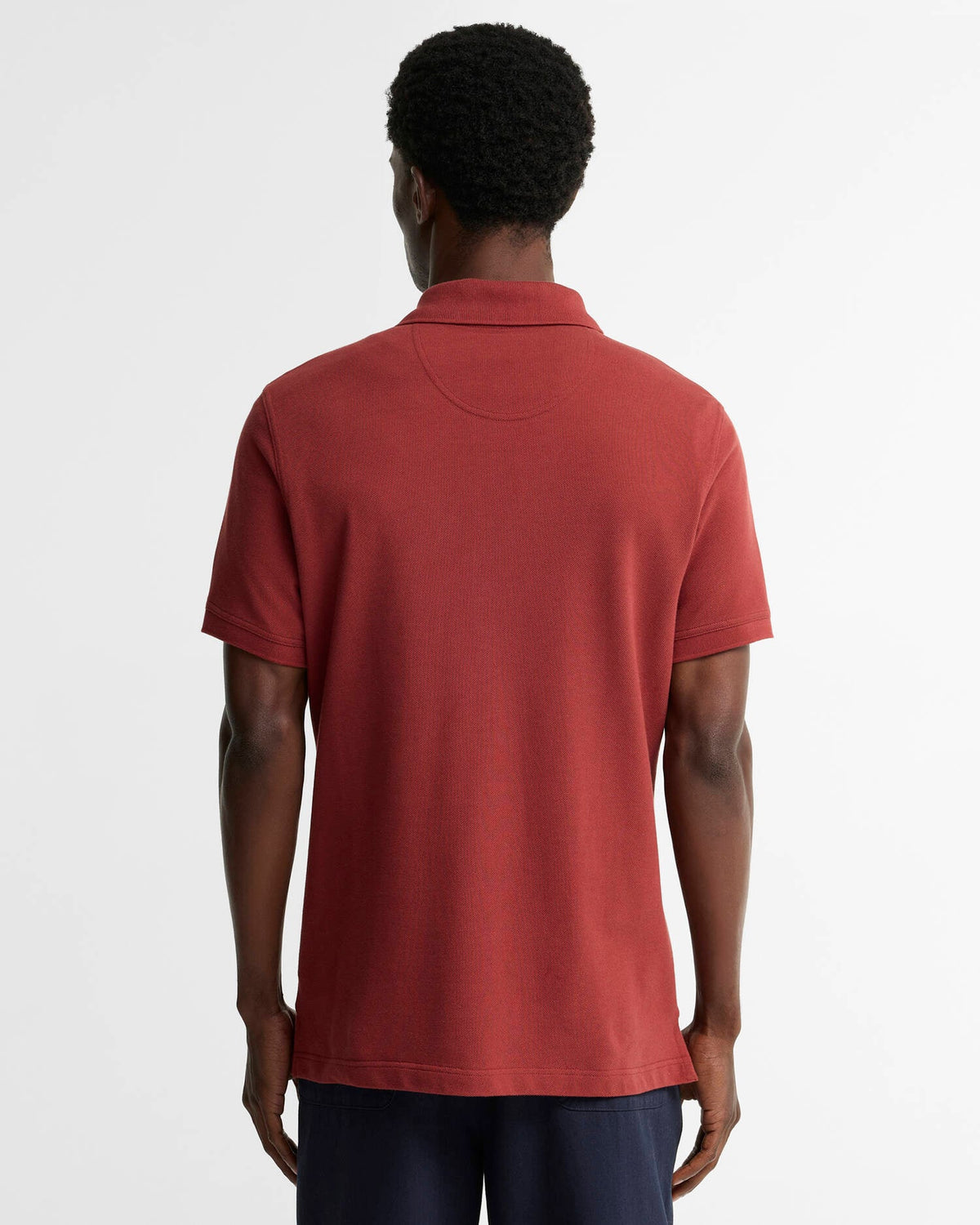 Barbour Tartan Pique Polo Shirt - Russet Red