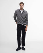 Barbour Tisbury Half Zip Knitted Jumper - Classic Grey