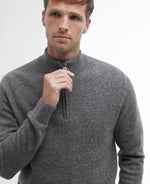 Barbour Tisbury Half Zip Knitted Jumper - Classic Grey