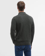 Barbour Tisbury Half Zip Knitted Jumper - Dark Seaweed