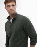 Barbour Tisbury Half Zip Knitted Jumper - Dark Seaweed