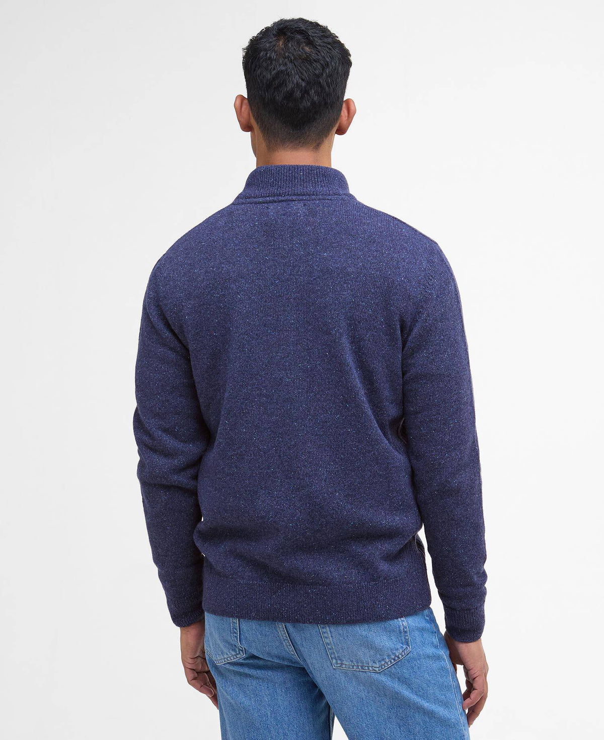 Barbour Tisbury Half Zip Knitted Jumper - Deep Blue