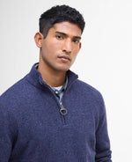 Barbour Tisbury Half Zip Knitted Jumper - Deep Blue
