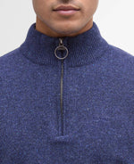Barbour Tisbury Half Zip Knitted Jumper - Deep Blue