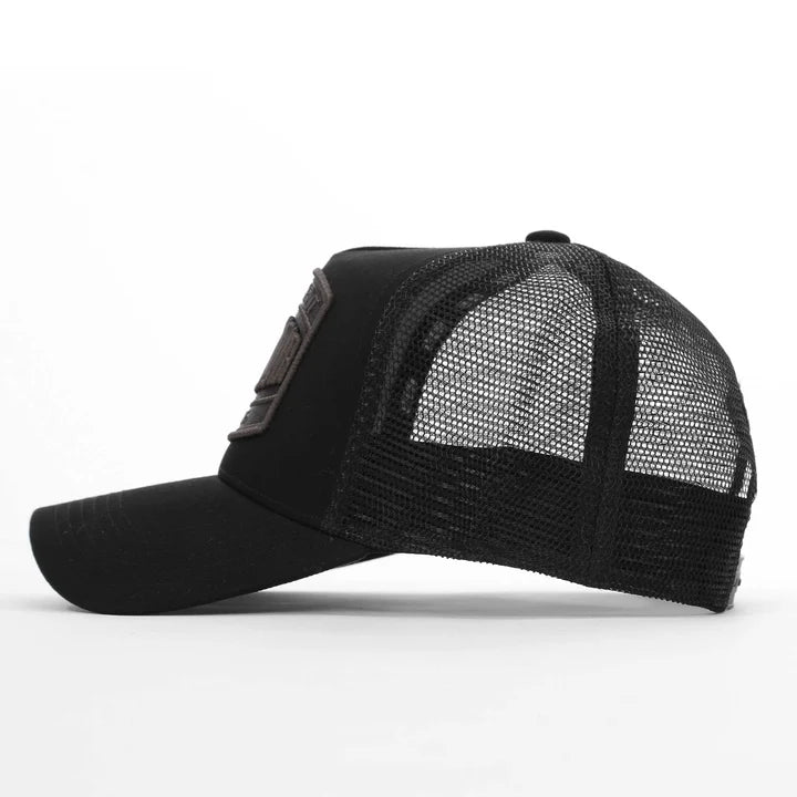 Societe Noir Marais Mesh Trucker Cap