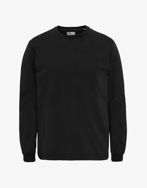 COLORFUL STANDARD Oversized Organic Long sleeve T-Shirt - Deep Black