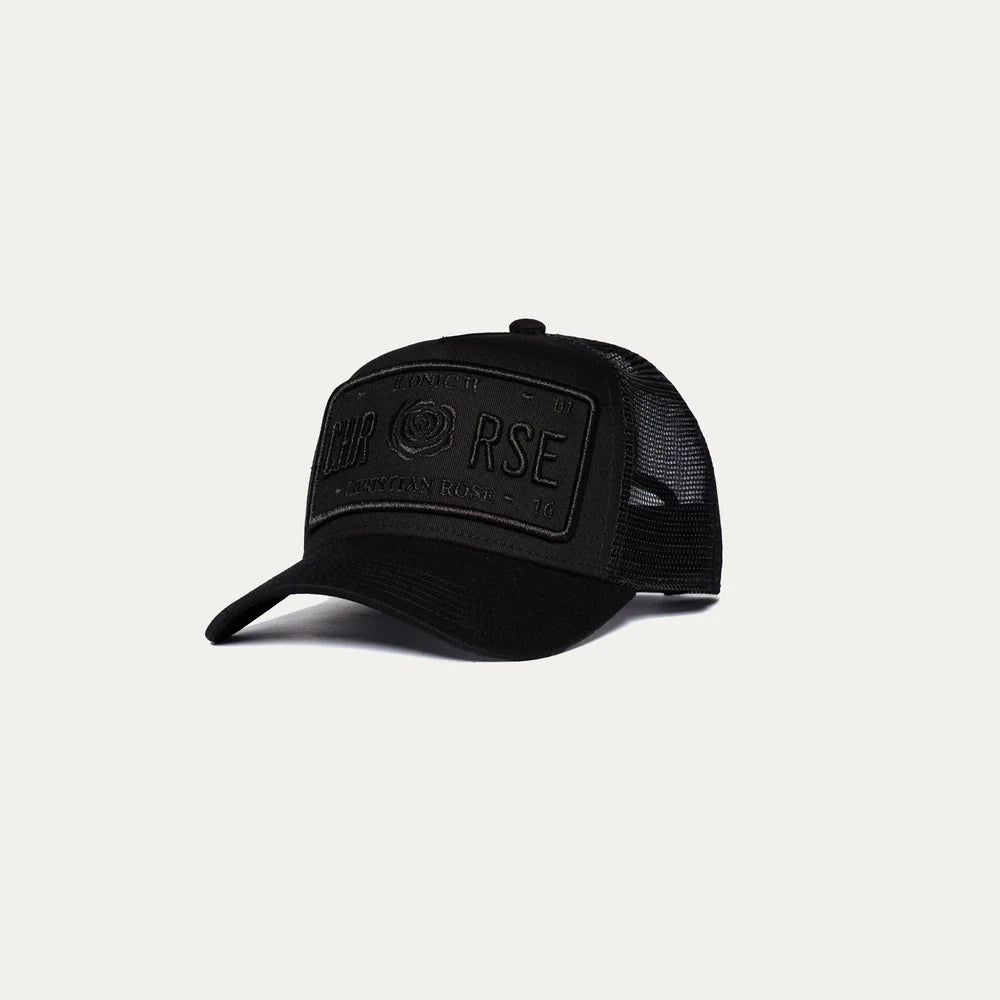 Christian Rose Iconic II Trucker Cap - Black Metallic