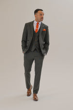 Charles Grey Arthur Check Trousers - Olive Green