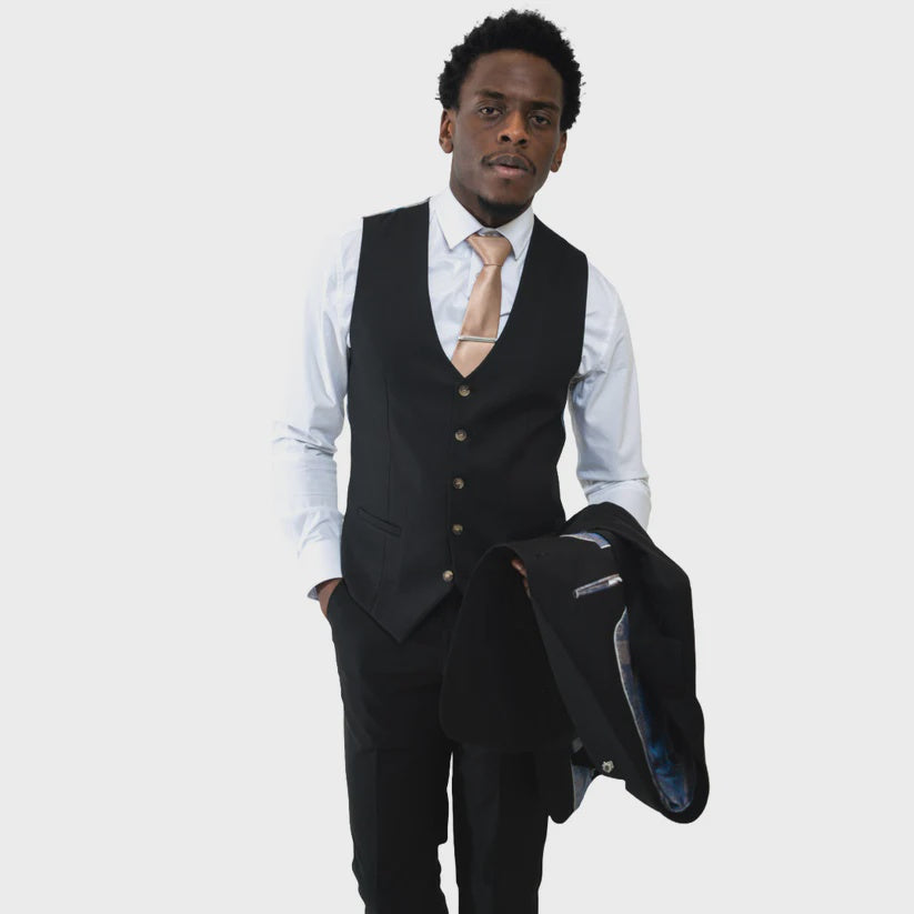 Charles Grey Charles Waistcoat - Black