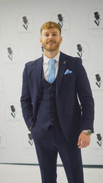 Charles Grey Charlton Trousers - Navy Blue