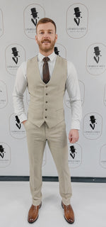 Charles Grey Charlton Waistcoat - Stone