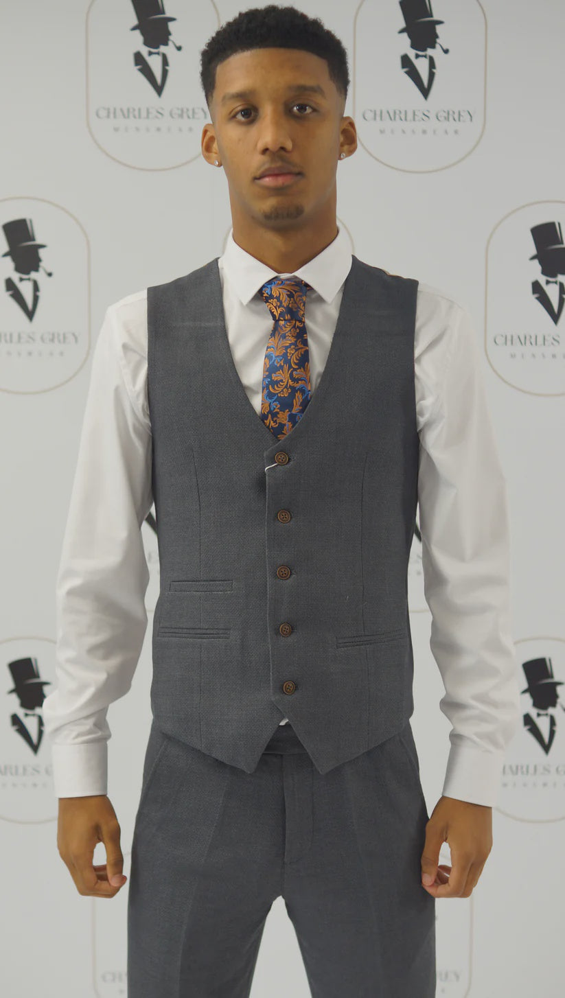 Charles Grey Charlton Waistcoat - Grey