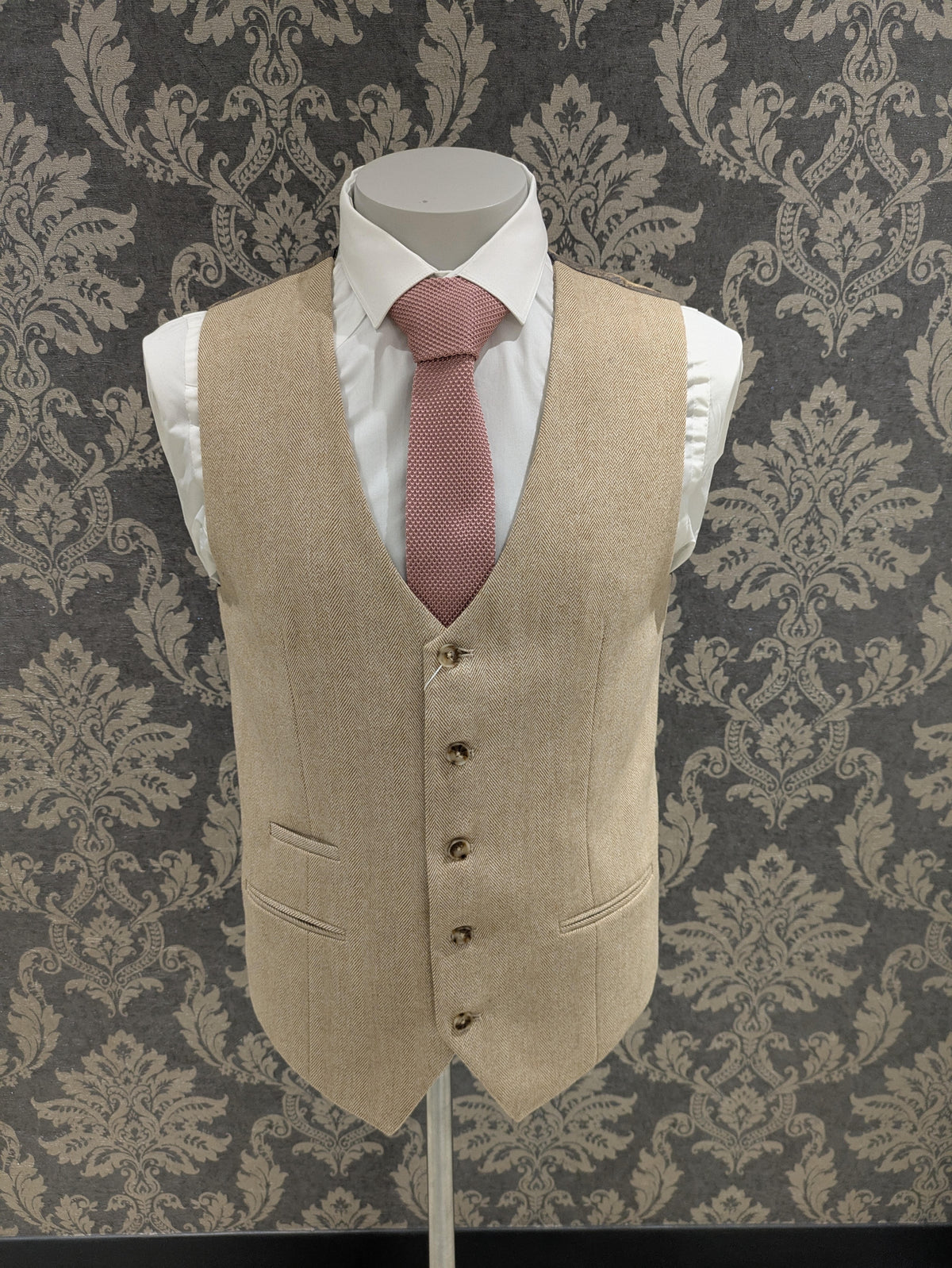 Charles Grey Errol Waistcoat - Beige