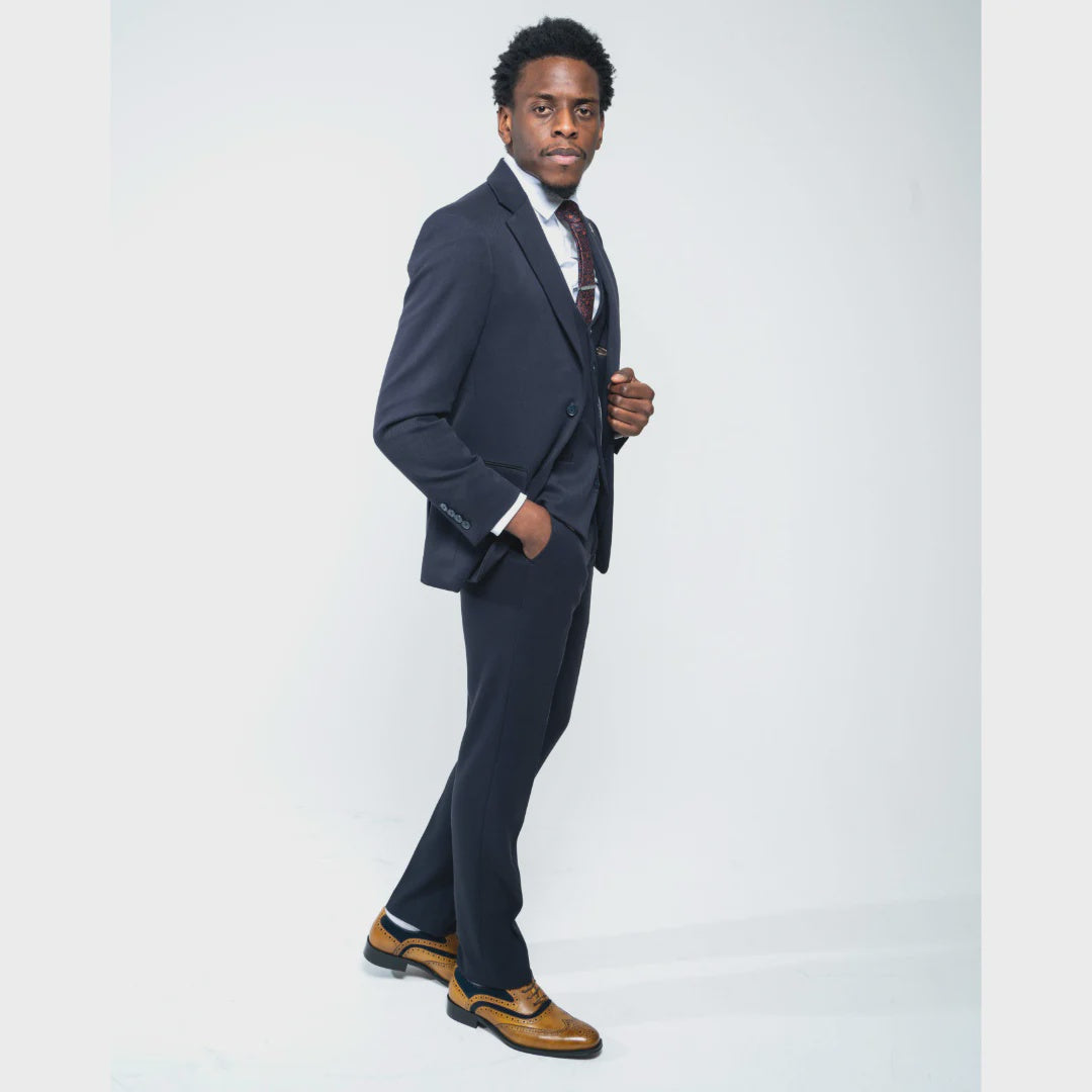 Charles Grey Sandro Trouser - Navy Blue